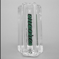 6" Encore Collection 38mm Scalloped Hammer Bubbler w/ Color Stem