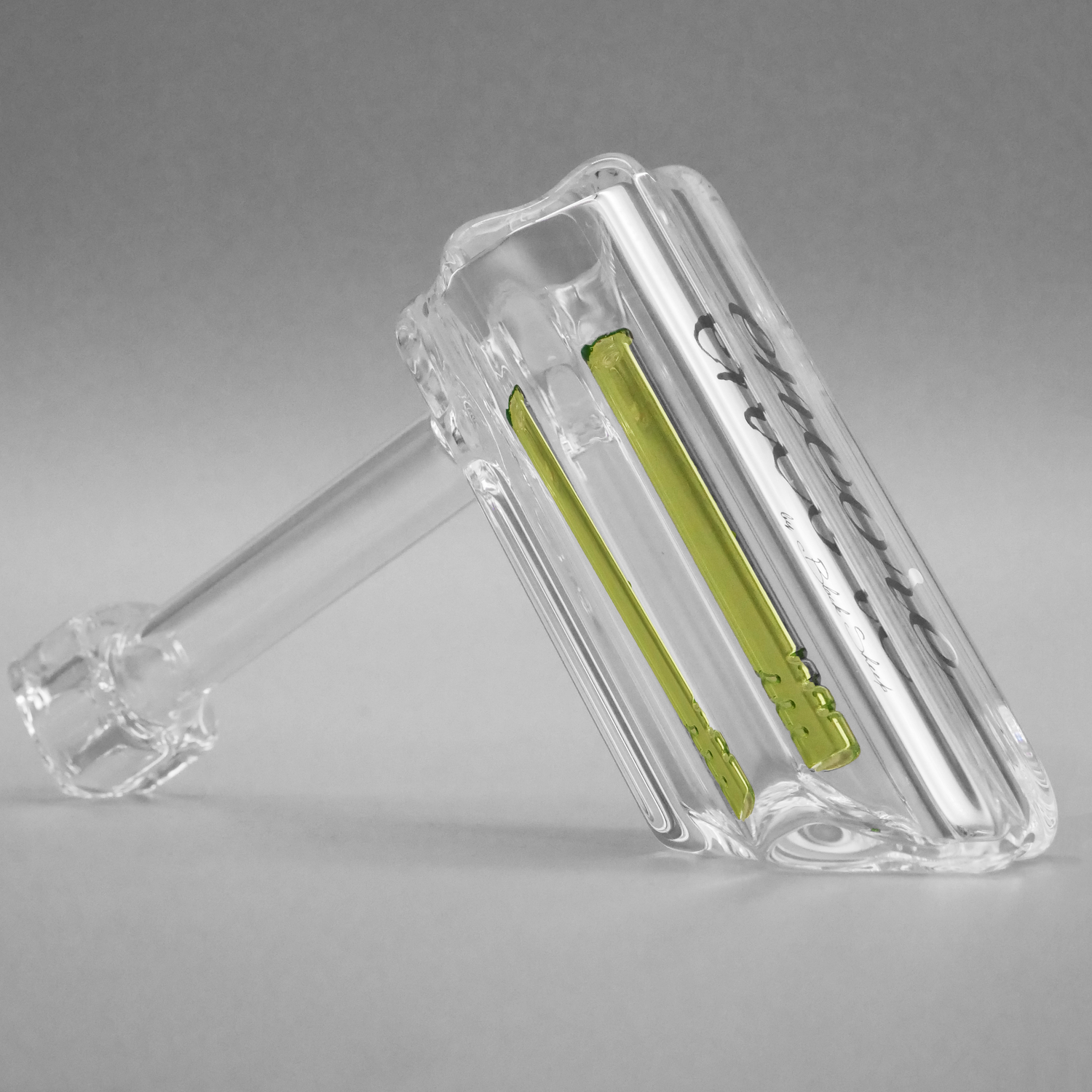 6" Encore Collection 38mm Scalloped Hammer Bubbler w/ Color Stem