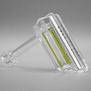 6" Encore Collection 38mm Scalloped Hammer Bubbler w/ Color Stem
