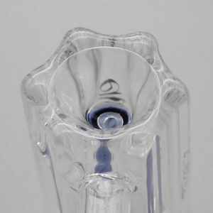 6" Encore Collection 38mm Scalloped Hammer Bubbler w/ Color Stem