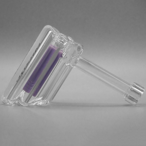 7" Encore Collection 50mm Scalloped Hammer Bubbler w/ Color Stem