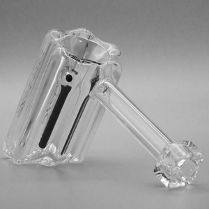 7" Encore Collection 50mm Scalloped Hammer Bubbler w/ Color Stem
