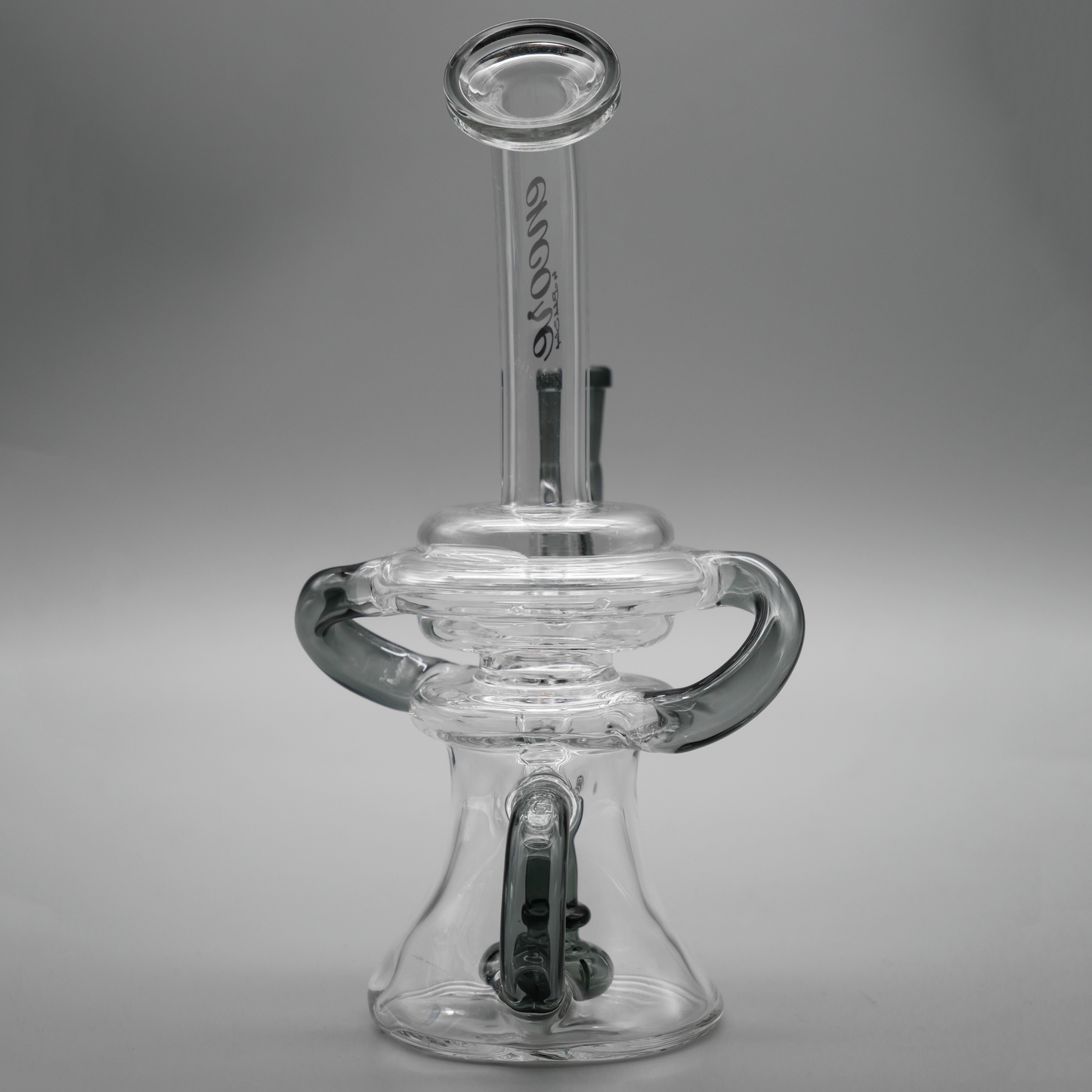 8.5" Encore Collection Double Uptake Klien Recycler Dab Rig W/ Showerhead Perc and Color Accents