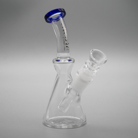 6.5" Encore Collection Pocket Bent Neck Beaker Bong w/ Color Mouthpiece