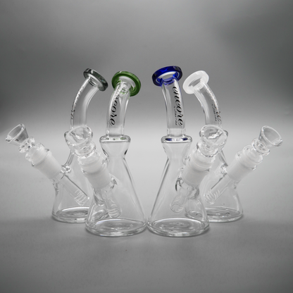 6.5" Encore Collection Pocket Bent Neck Beaker Bong w/ Color Mouthpiece