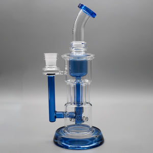 Blue — 10" Pillar Incycler Dab Rig (view 4)