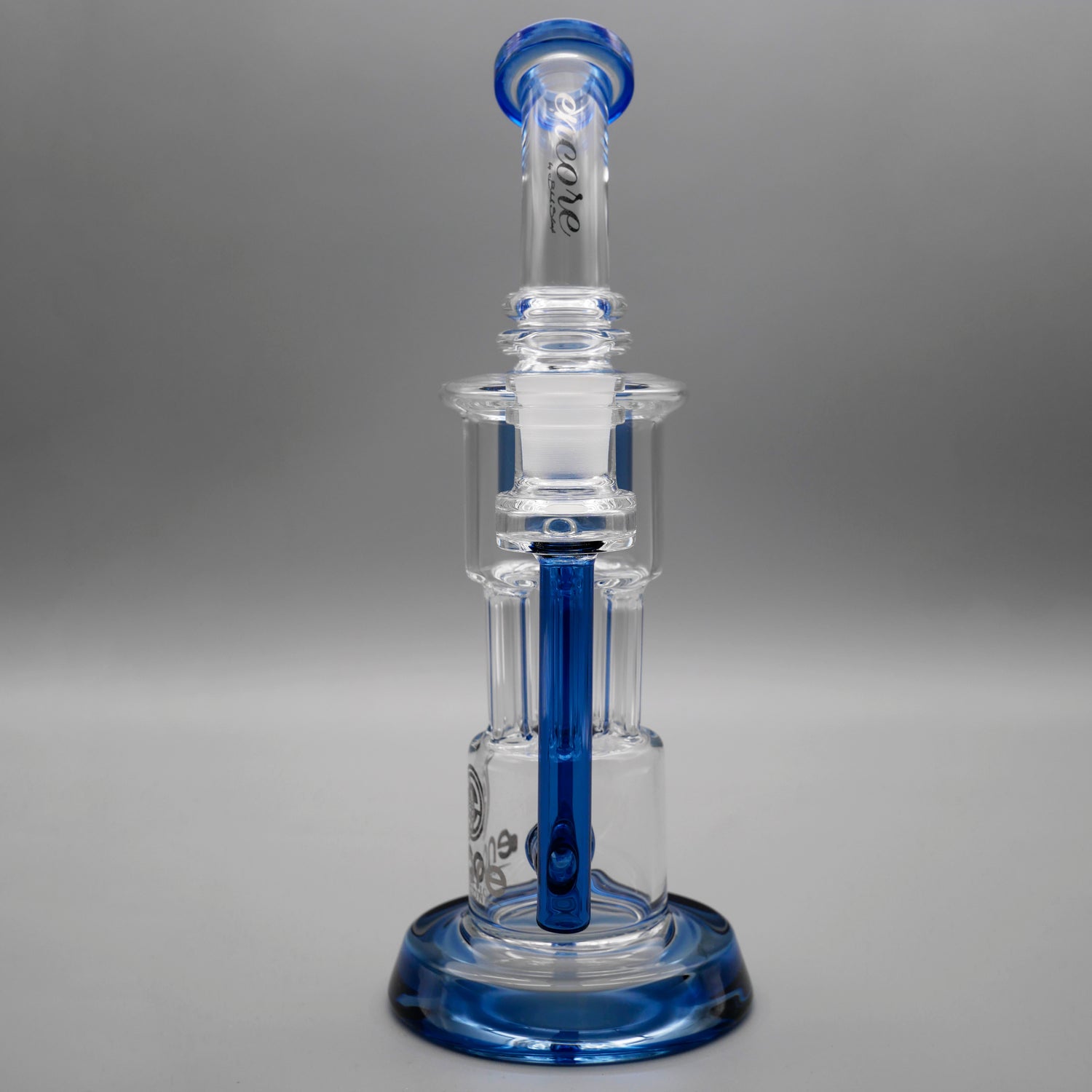 Blue — 10" Pillar Incycler Dab Rig (view 5)