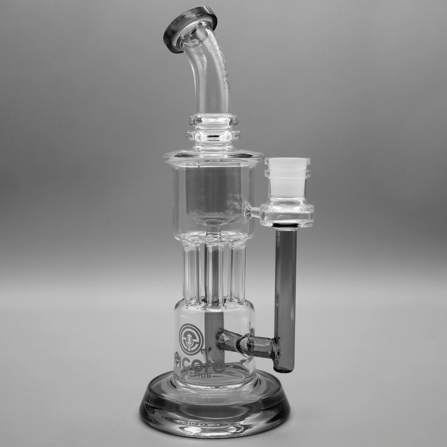 Gray — 10" Pillar Incycler Dab Rig (view 1)