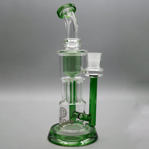 Green — 10" Pillar Incycler Dab Rig (view 1)