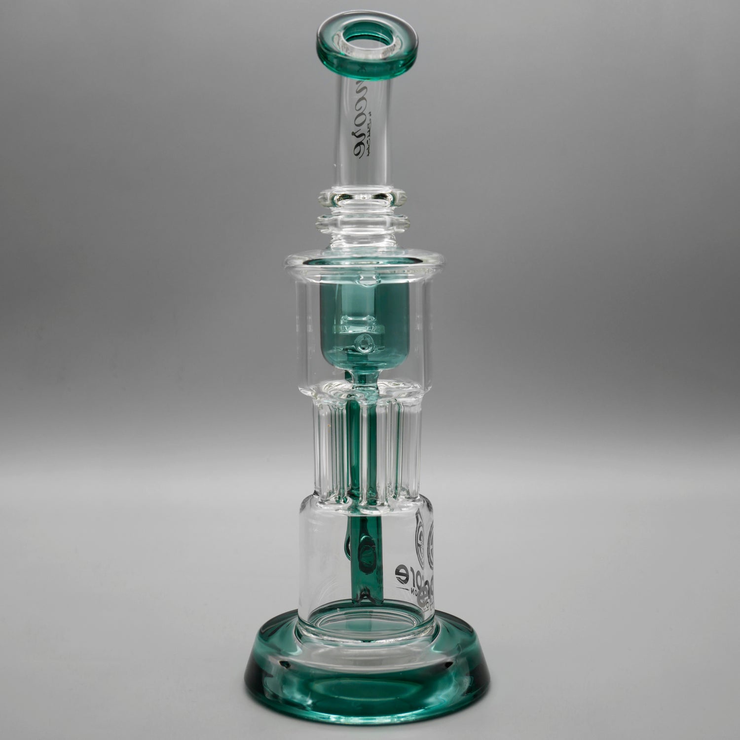 Teal — 10" Pillar Incycler Dab Rig (view 3)
