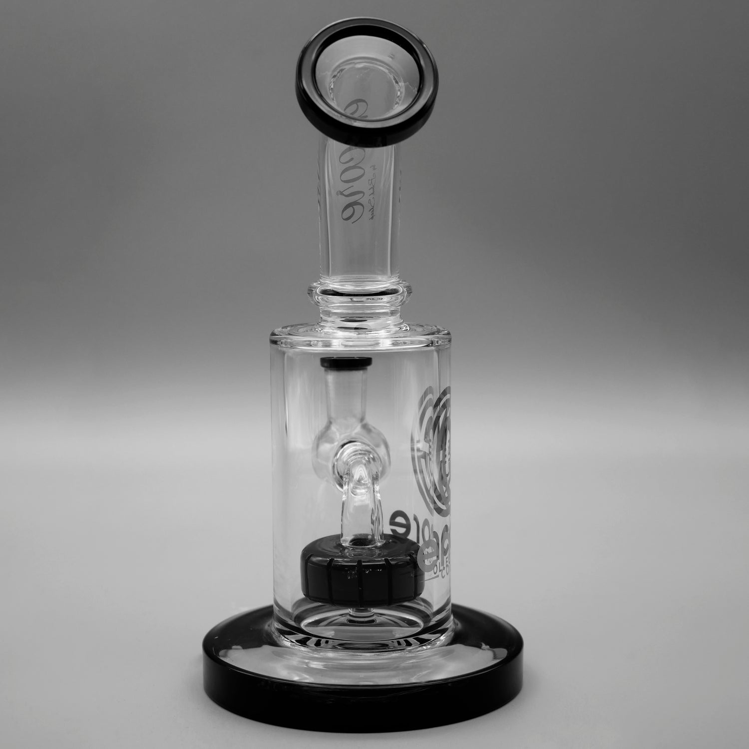 Black — 6" Mini Showerhead Dab Rig (view 2)