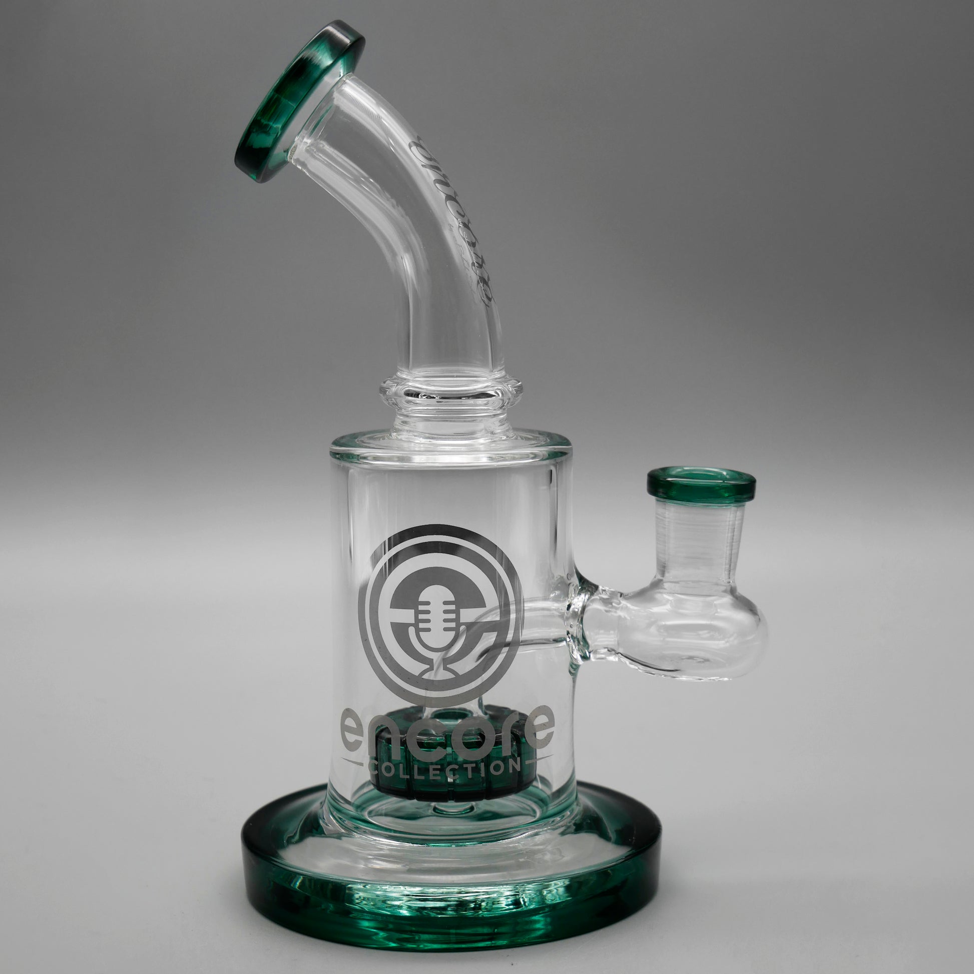 Teal — 6" Mini Showerhead Dab Rig (view 1)