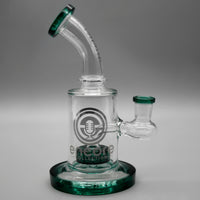 Teal — 6" Mini Showerhead Dab Rig (view 1)