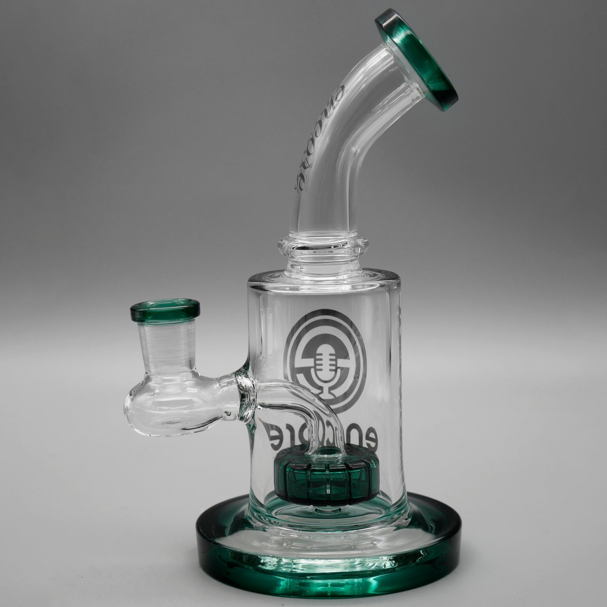 Teal — 6" Mini Showerhead Dab Rig (view 2)