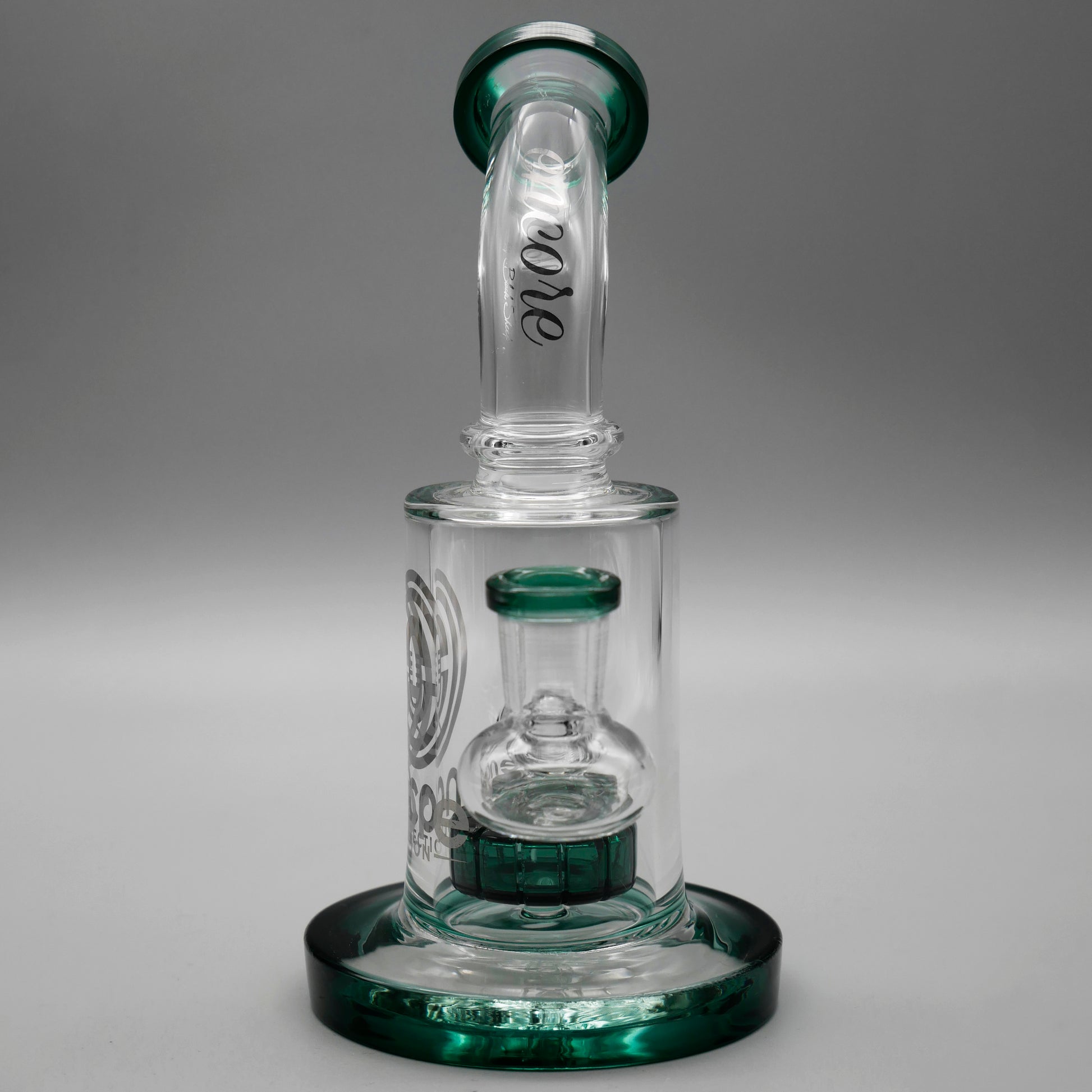Teal — 6" Mini Showerhead Dab Rig (view 3)