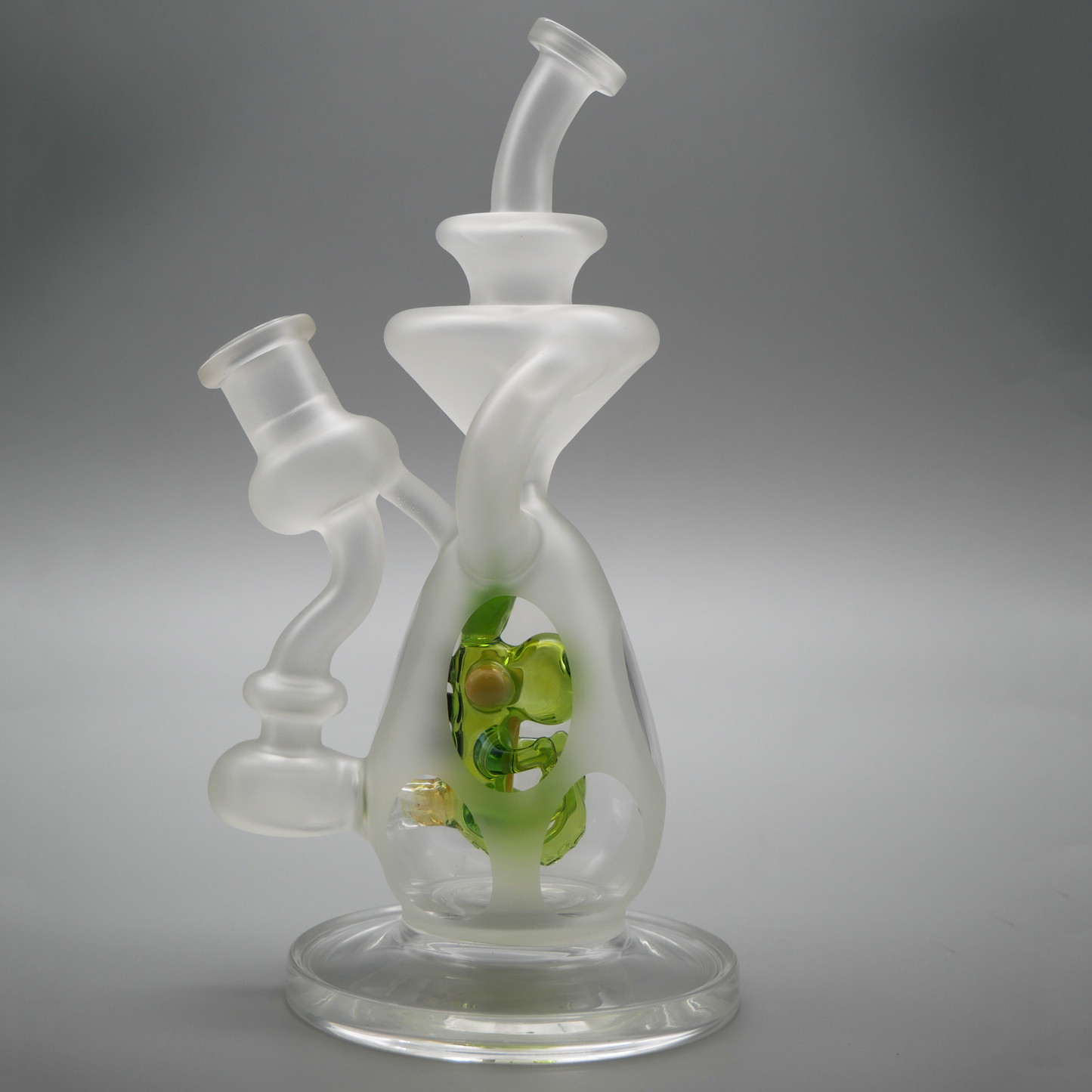 7" Encore Collection Sandblast Baby Dinosaur Egg Recycler Dab Rig