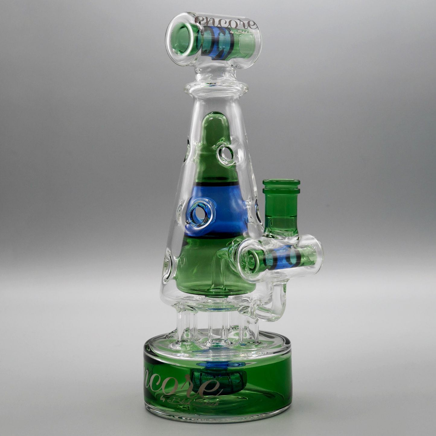 9" Encore Collection Fab Trophy Dab rig w/ 2-tone Accents and Showerhead Perc