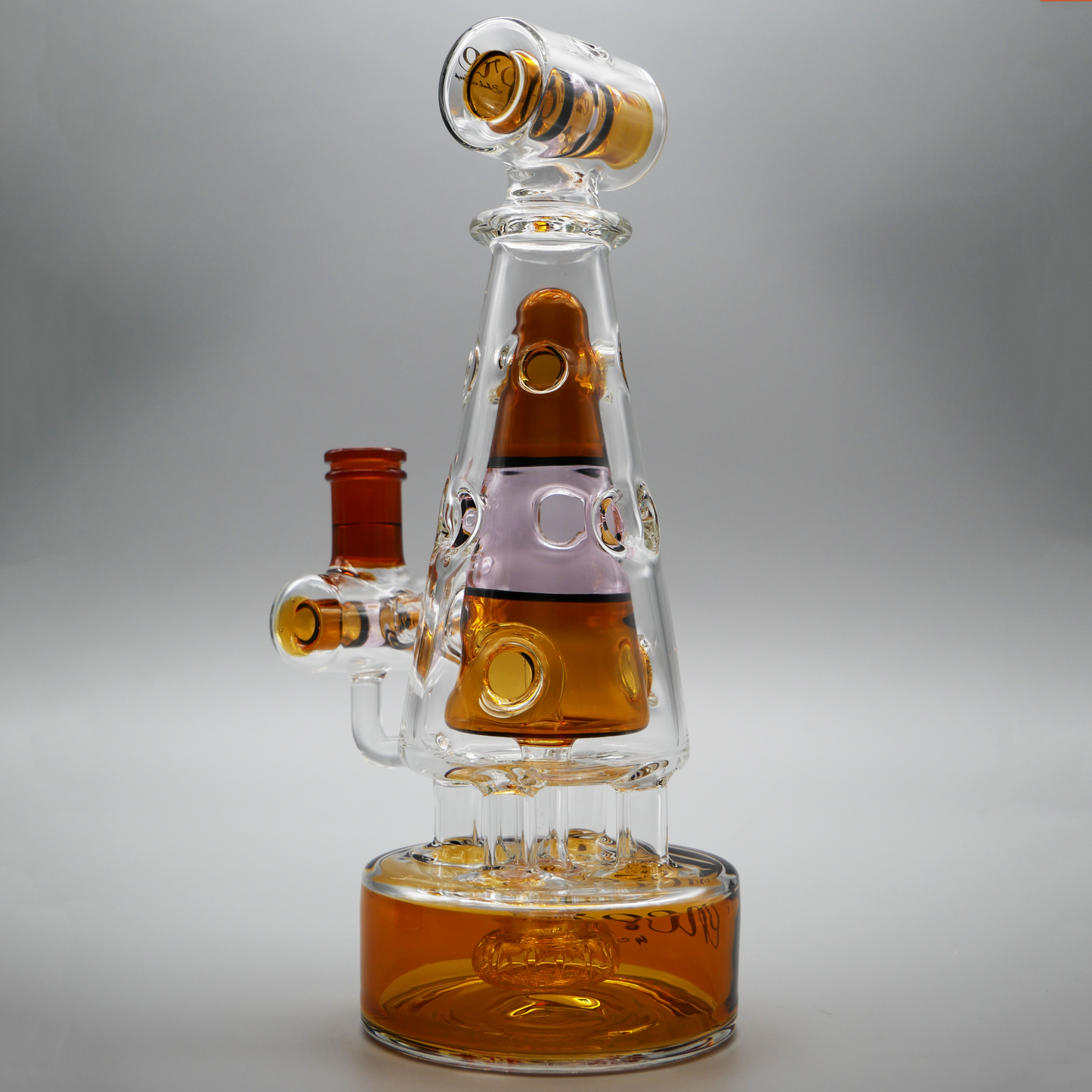 9" Encore Collection Fab Trophy Dab rig w/ 2-tone Accents and Showerhead Perc