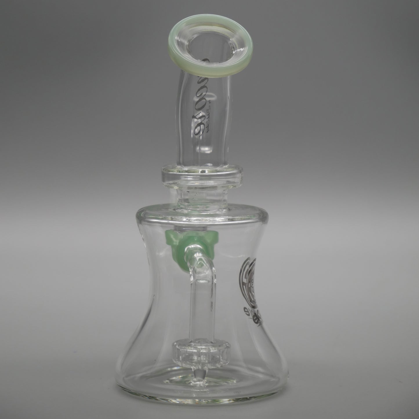 7" Encore Collection Hourglass Banger Hanger Dab Rig w/ Color Mouthpiece and Joint Accents