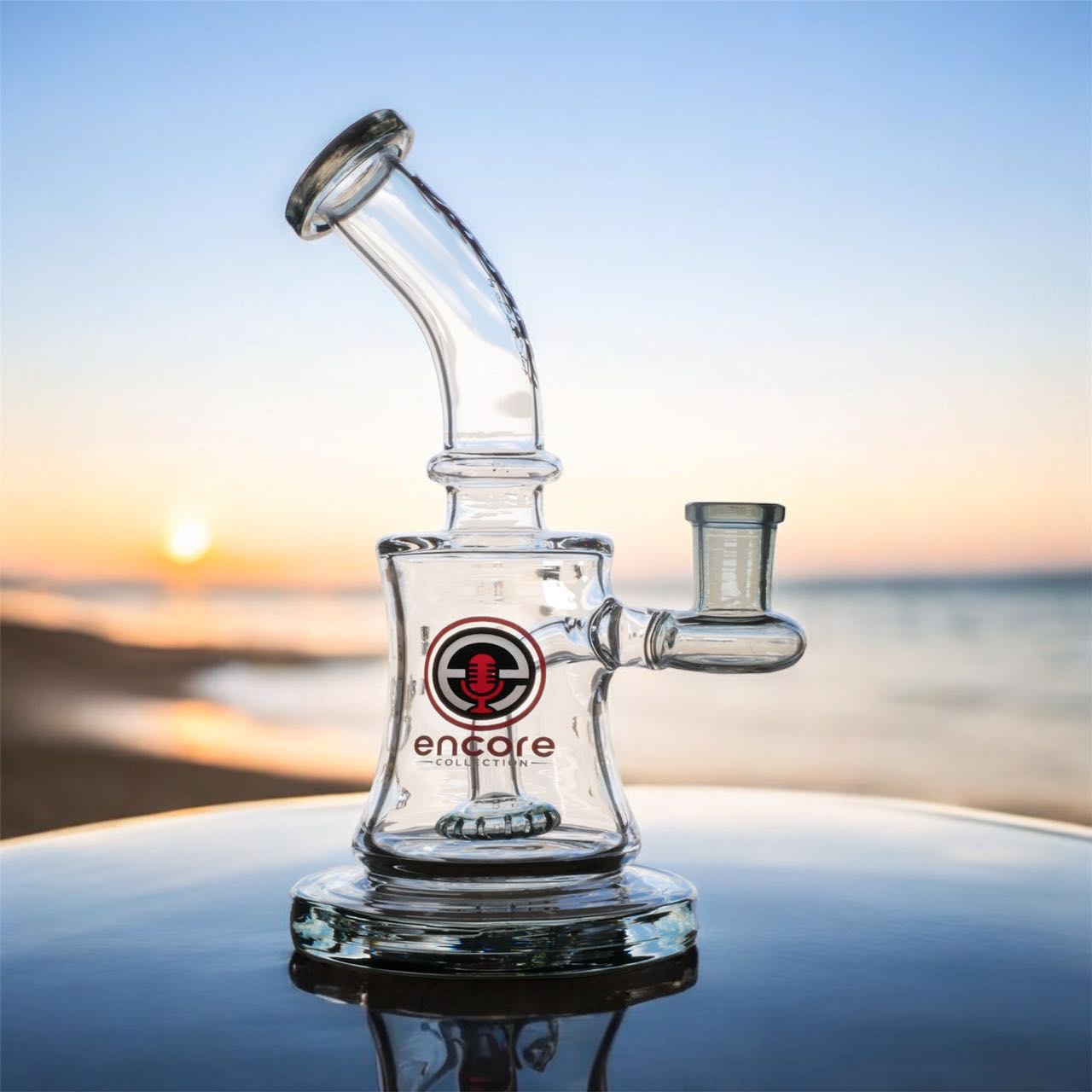 9" Encore Collection Banger Hanger Dab Rig w/ Showerhead & Color Accents