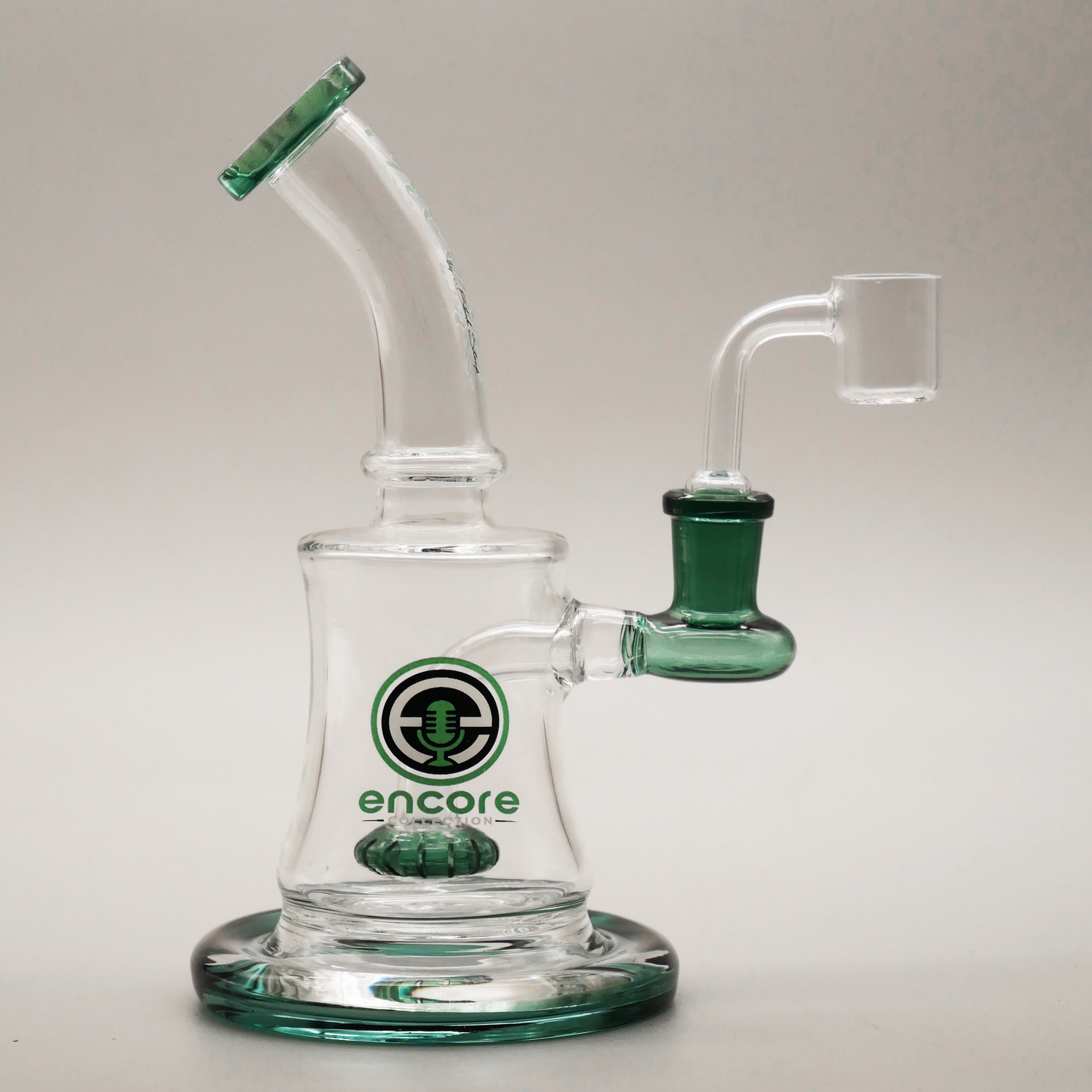 9" Encore Collection Banger Hanger Dab Rig w/ Showerhead & Color Accents