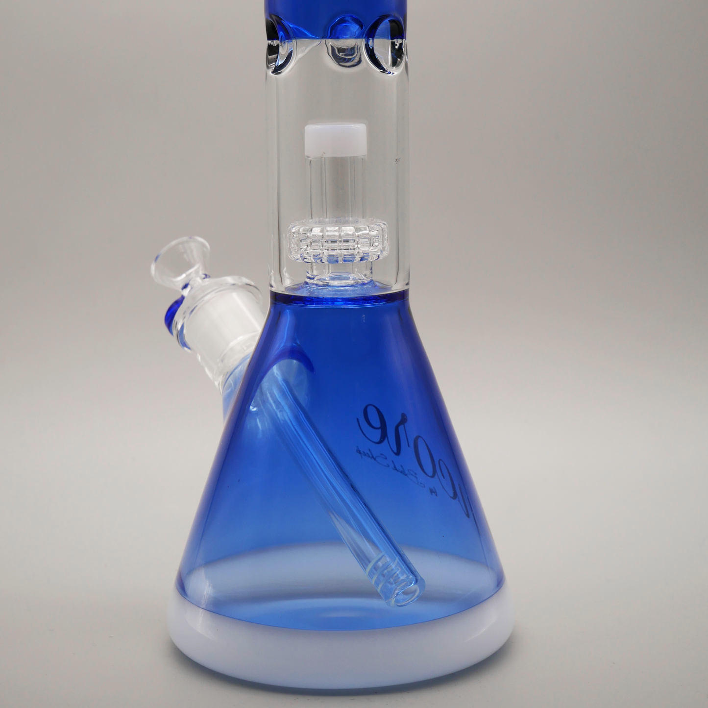 14'' Encore Collection Full Color Beaker Bong w/ Matrix and White Accents