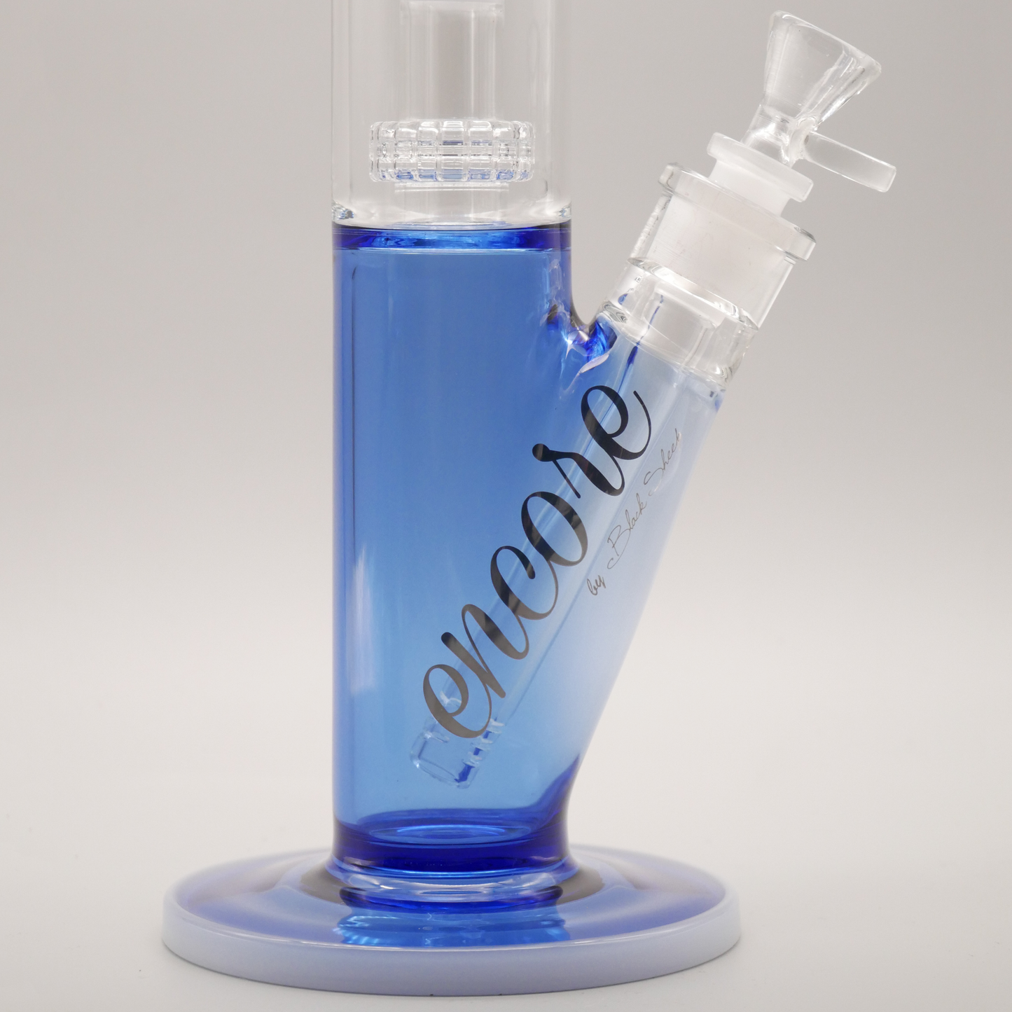 14'' Encore Collection Full Color Straight Tube Bong w/ Matrix and White Accents