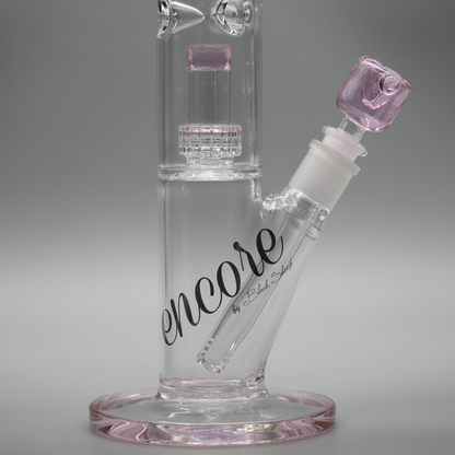 16" Encore Collection Matrix Straight Tube Bong w/ Color Accents