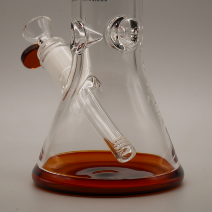 3PACK 8"Encore Collection Beaker Bong w/ Color Base and Mouthpiece