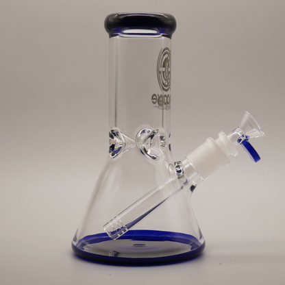 3PACK 8"Encore Collection Beaker Bong w/ Color Base and Mouthpiece