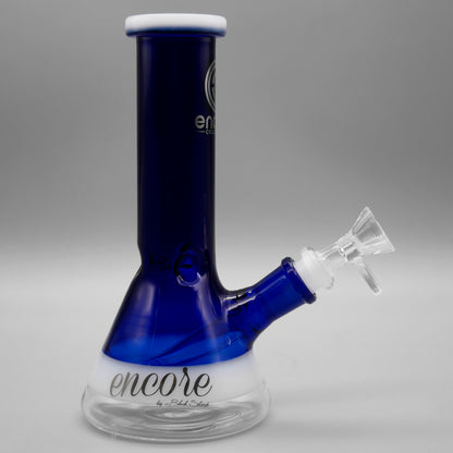 8" Encore Collection Mini Solid Color Beaker Bong w/ White Accents