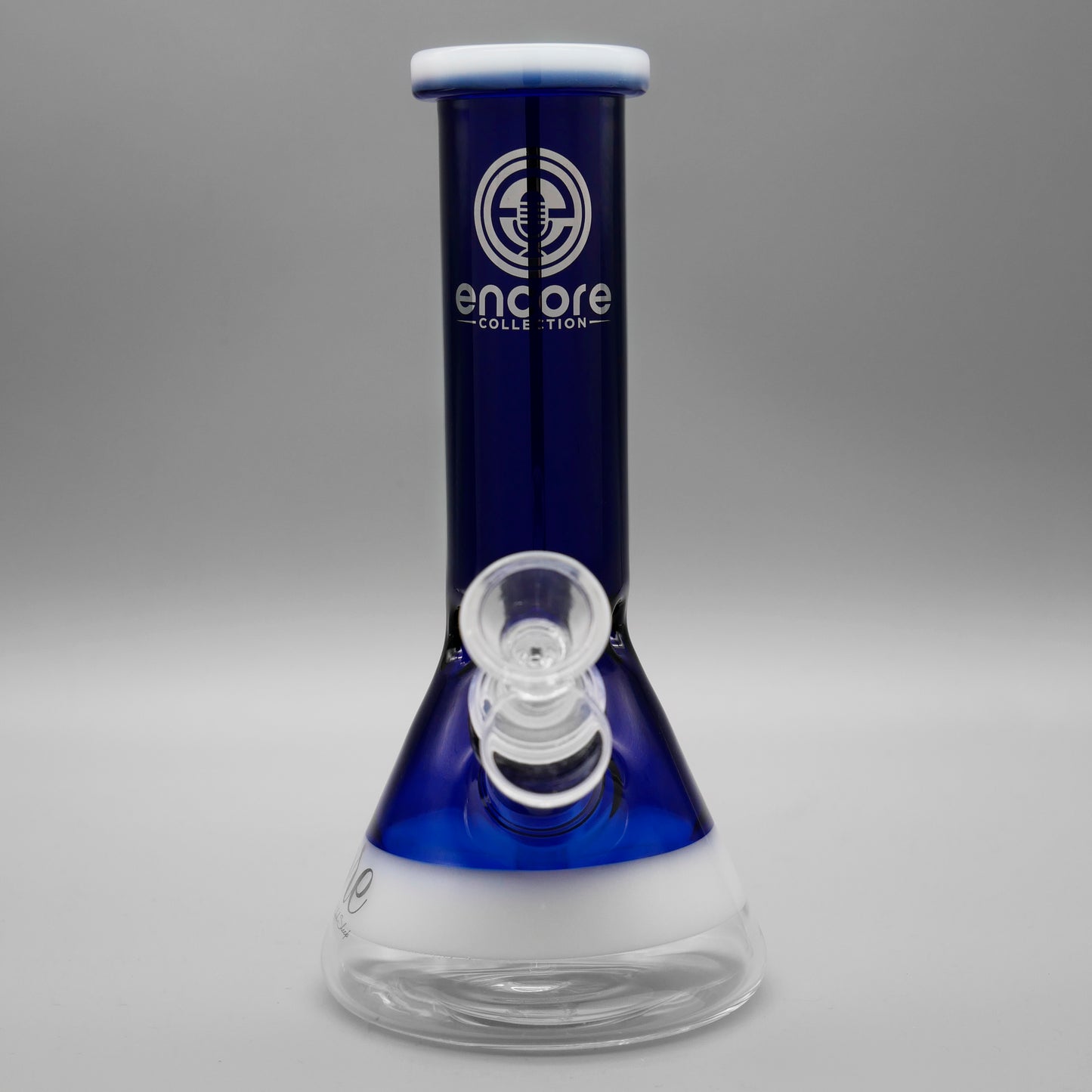 8" Encore Collection Mini Solid Color Beaker Bong w/ White Accents