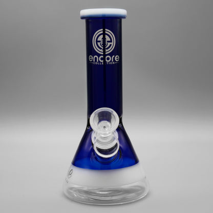 8" Encore Collection Mini Solid Color Beaker Bong w/ White Accents