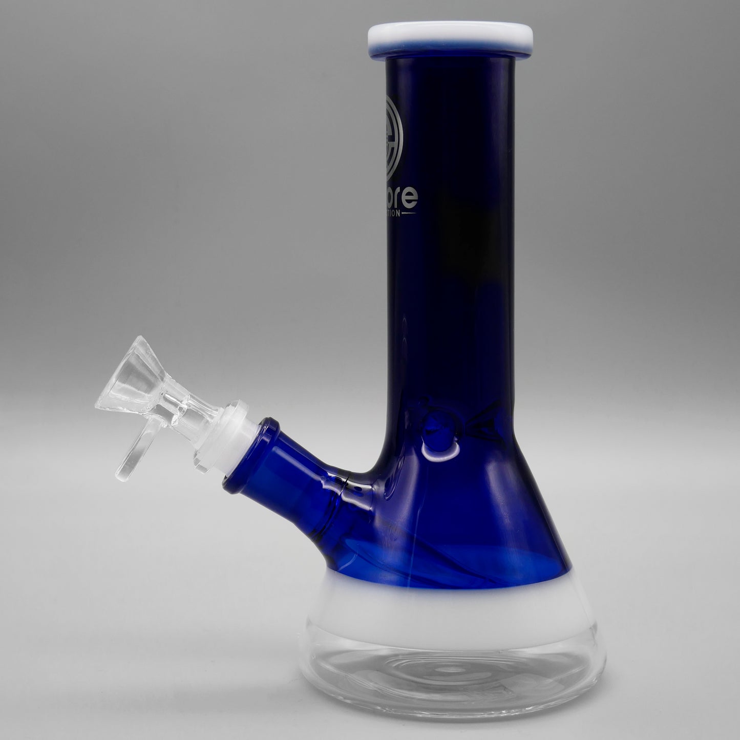 8" Encore Collection Mini Solid Color Beaker Bong w/ White Accents