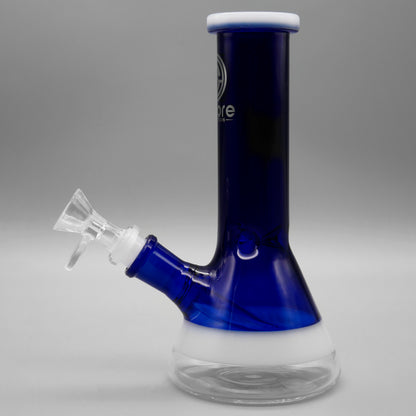 8" Encore Collection Mini Solid Color Beaker Bong w/ White Accents