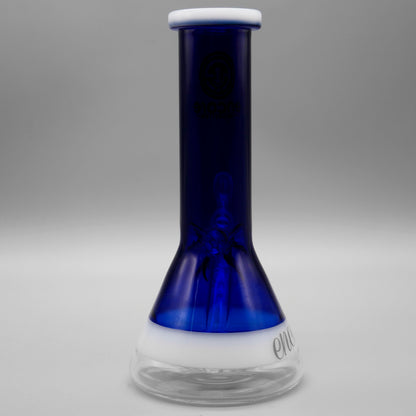 8" Encore Collection Mini Solid Color Beaker Bong w/ White Accents