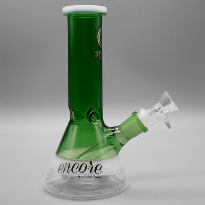 Green — 8" Mini Beaker w/ White Accents (view 1)