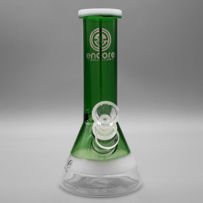 Green — 8" Mini Beaker w/ White Accents (view 2)