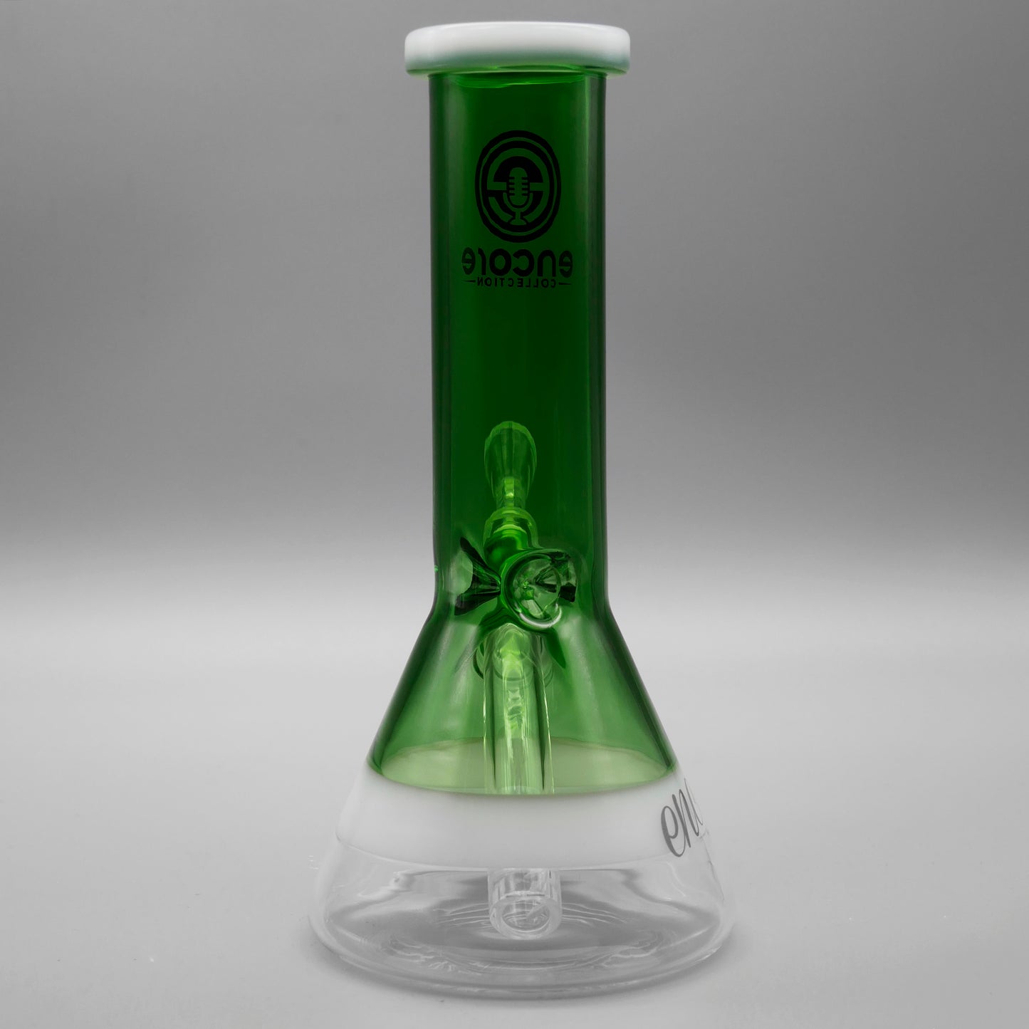 Green — 8" Mini Beaker w/ White Accents (view 4)
