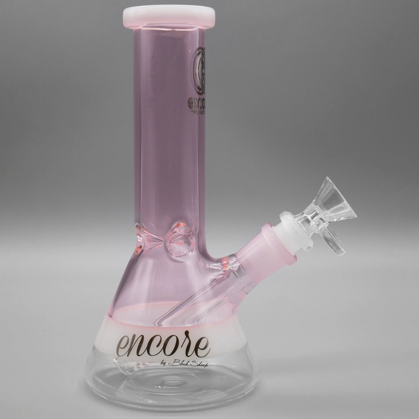8" Encore Collection Mini Solid Color Beaker Bong w/ White Accents