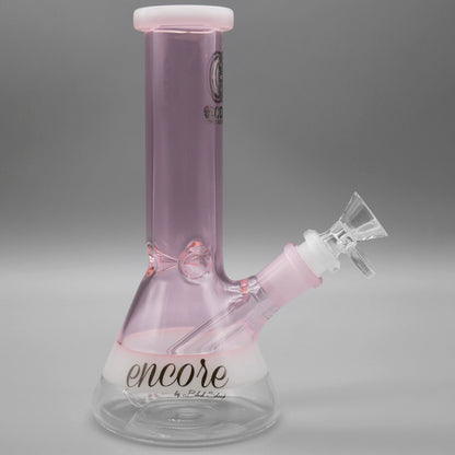 8" Encore Collection Mini Solid Color Beaker Bong w/ White Accents