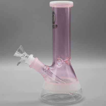 8" Encore Collection Mini Solid Color Beaker Bong w/ White Accents