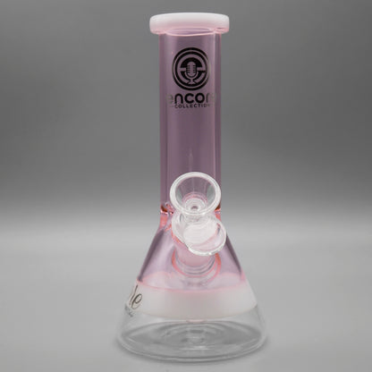 8" Encore Collection Mini Solid Color Beaker Bong w/ White Accents