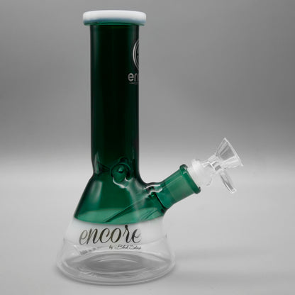 8" Encore Collection Mini Solid Color Beaker Bong w/ White Accents