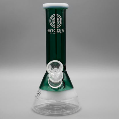 8" Encore Collection Mini Solid Color Beaker Bong w/ White Accents