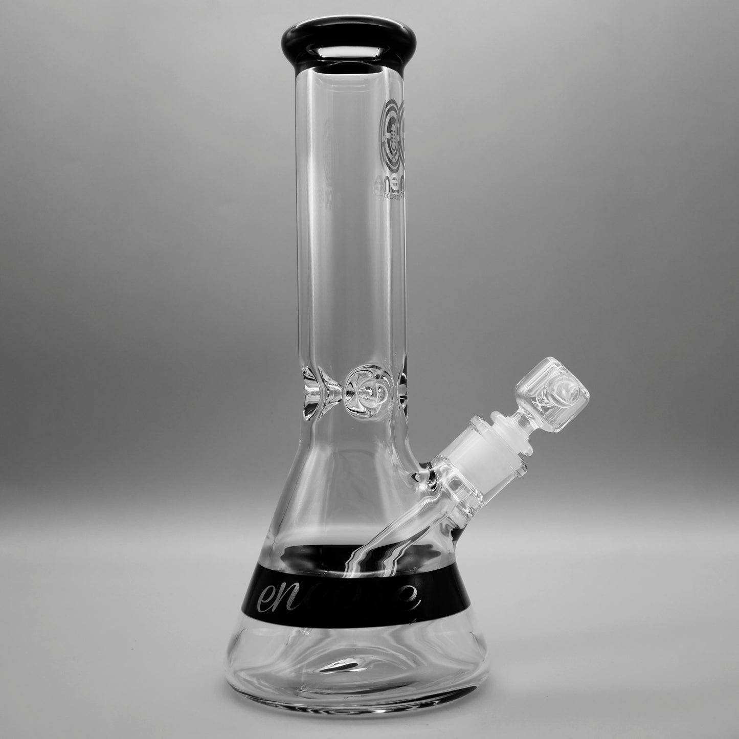 12" Encore Collection 50x9mm Color Band Beaker Bong Assorted Colors