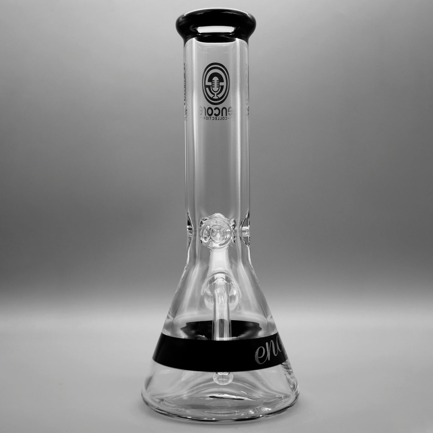 12" Encore Collection 50x9mm Color Band Beaker Bong Assorted Colors
