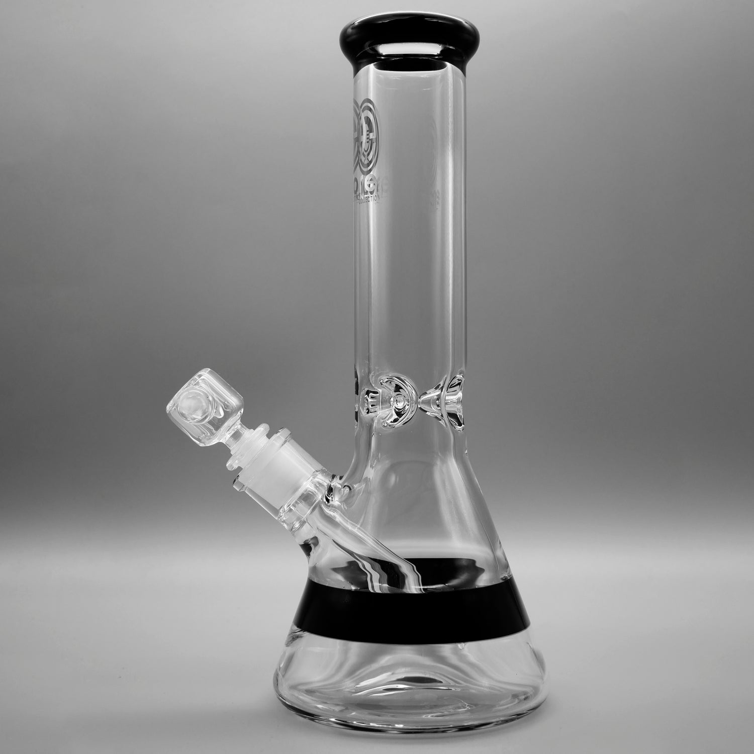 Black — 12" 50x9mm Color Band Beaker (view 3)