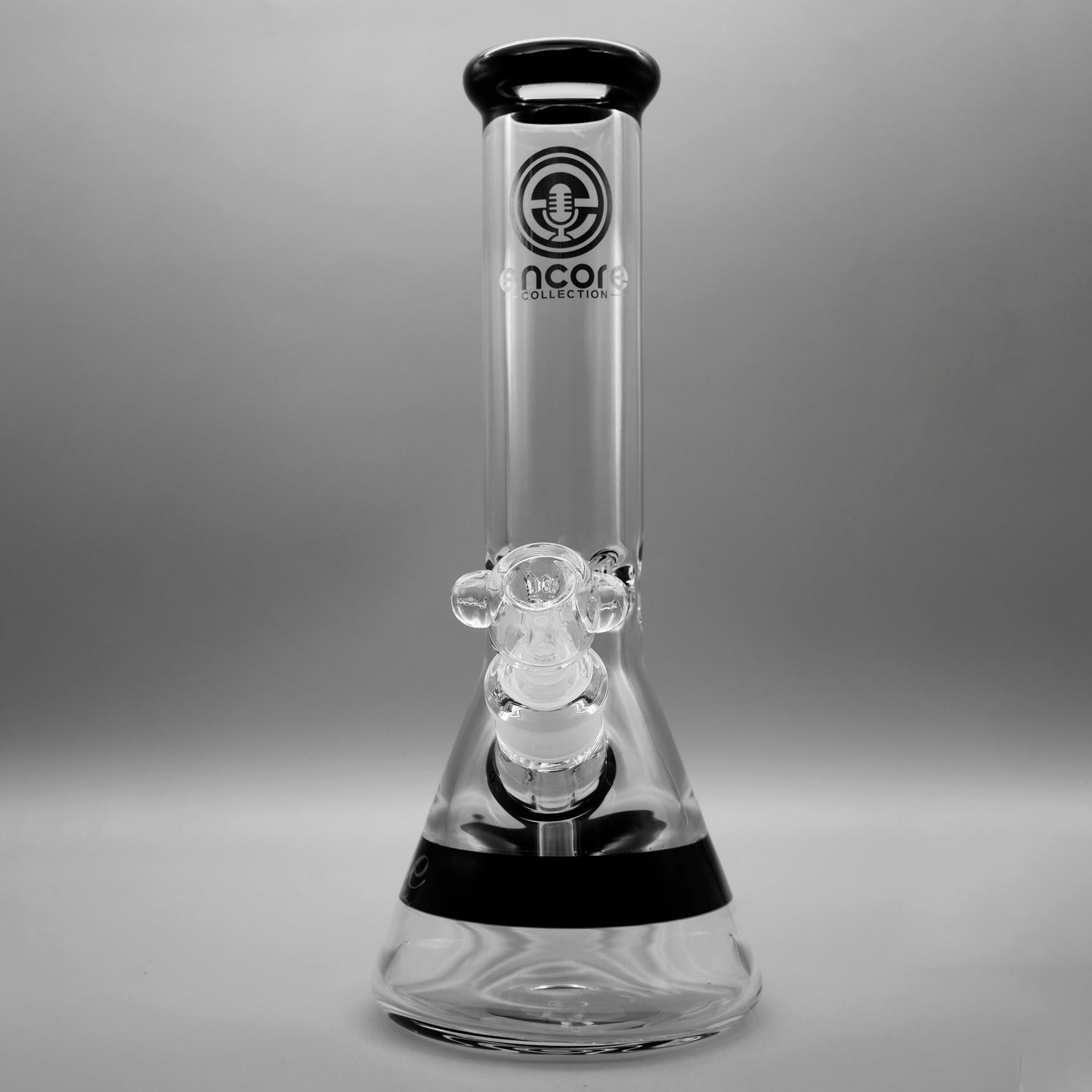 Black — 12" 50x9mm Color Band Beaker (view 4)