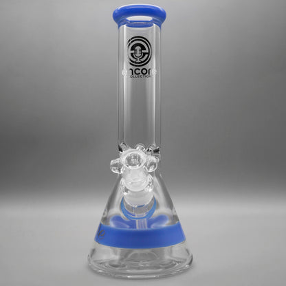 12" Encore Collection 50x9mm Color Band Beaker Bong Assorted Colors